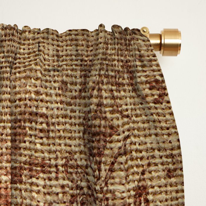 Aged Damask Texture 1 Window Curtain Gallery Image 2