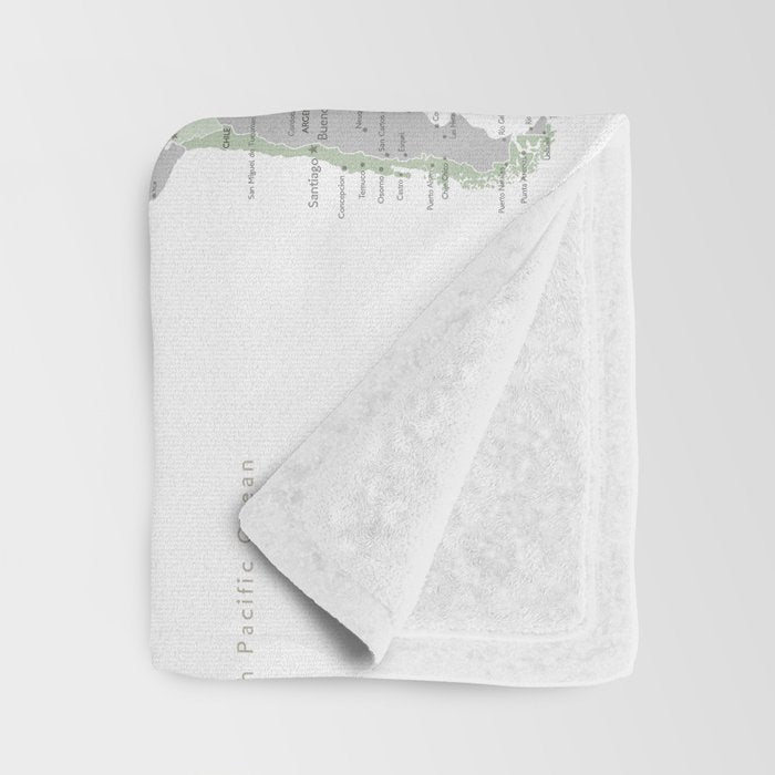 World map with cities, "Anouk" Throw Blanket Gallery Image 3
