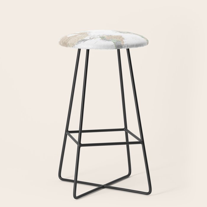 World map with cities, "Anouk" Stool Gallery Image 1