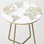 World map with cities, "Anouk" Side Table Gallery Image 2