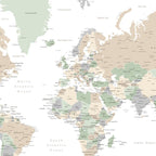 World map with cities, "Anouk" Coffee Mug Gallery Image 2
