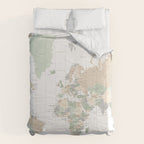 World map with cities, "Anouk" Comforter Gallery Image 6