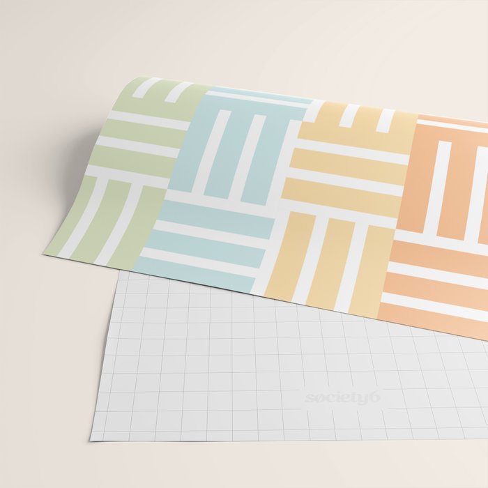 Grid on Pastels Wrapping Paper Gallery Image 2