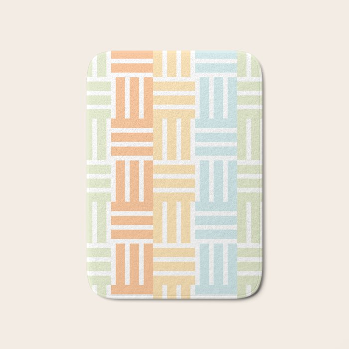 Grid on Pastels Bath Mat Gallery Image 1