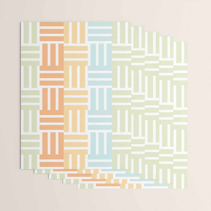 Grid on Pastels Wrapping Paper Gallery Image 3