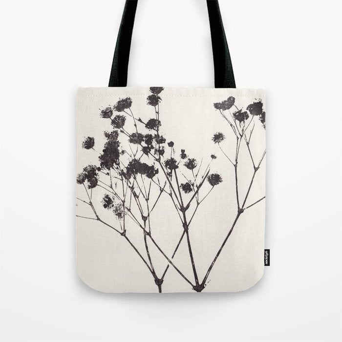 Gypsophila in a Blue Vase Tote Bag Gallery Image 1
