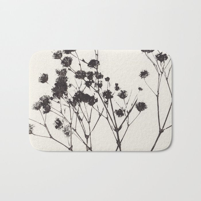 Gypsophila in a Blue Vase Bath Mat Gallery Image 1