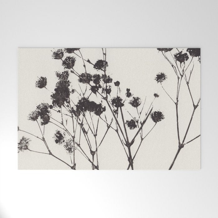 Gypsophila in a Blue Vase Welcome Mat Gallery Image 1