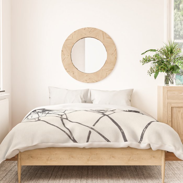 Gypsophila in a Blue Vase Duvet Cover Gallery Image 3