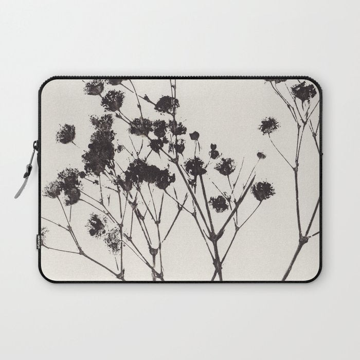 Gypsophila in a Blue Vase Laptop Sleeve Gallery Image 1