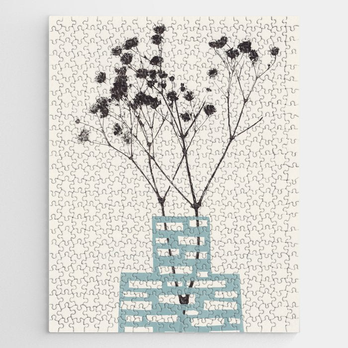 Gypsophila in a Blue Vase Jigsaw Puzzle Gallery Image 1