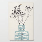 Gypsophila in a Blue Vase Cutting Board Gallery Image 1