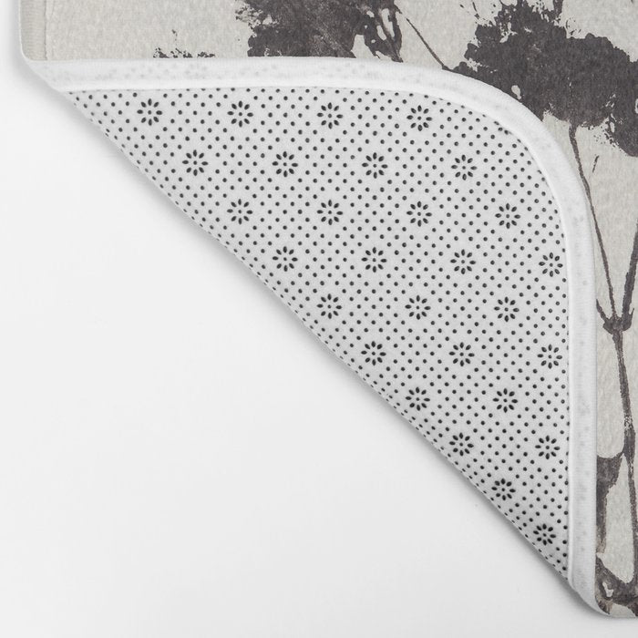 Gypsophila in a Blue Vase Bath Mat Gallery Image 2