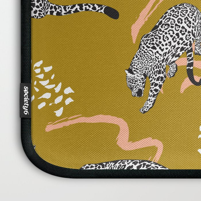 Leopards - Mustard Laptop Sleeve Gallery Image 3