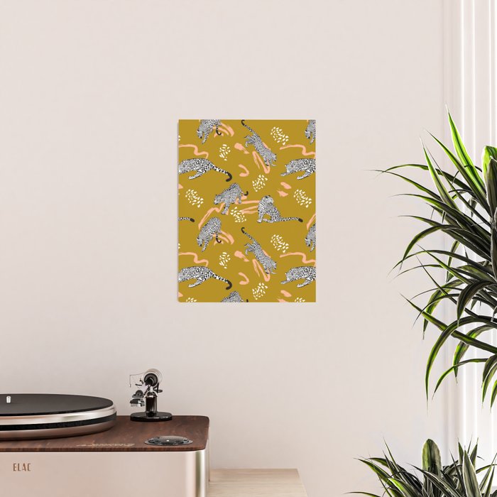 Leopards - Mustard Poster Gallery Image 2
