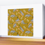 Leopards - Mustard Wall Mural Gallery Image 2