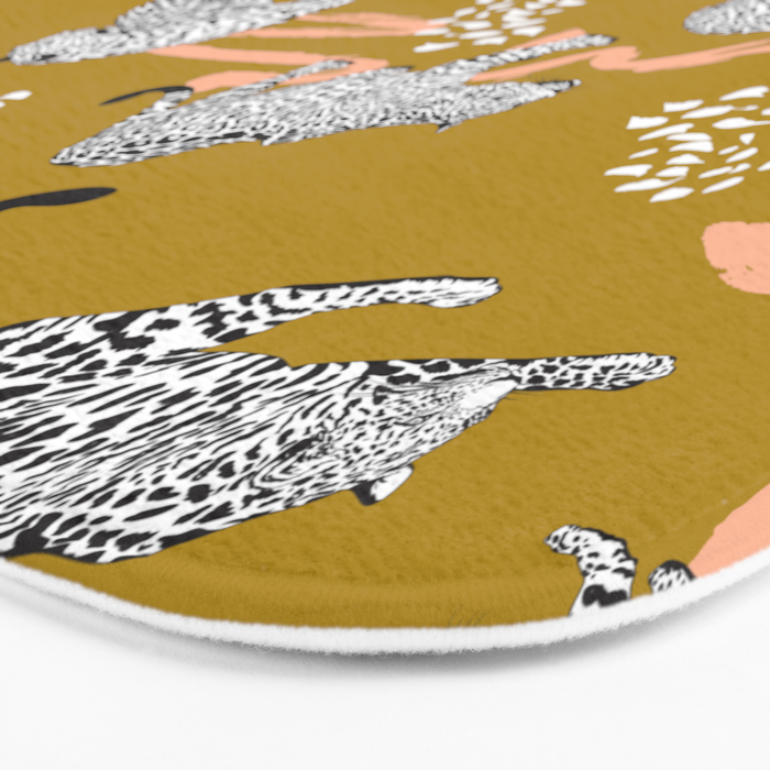 Leopards - Mustard Bath Mat Gallery Image 3