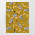 Leopards - Mustard Poster Gallery Image 4