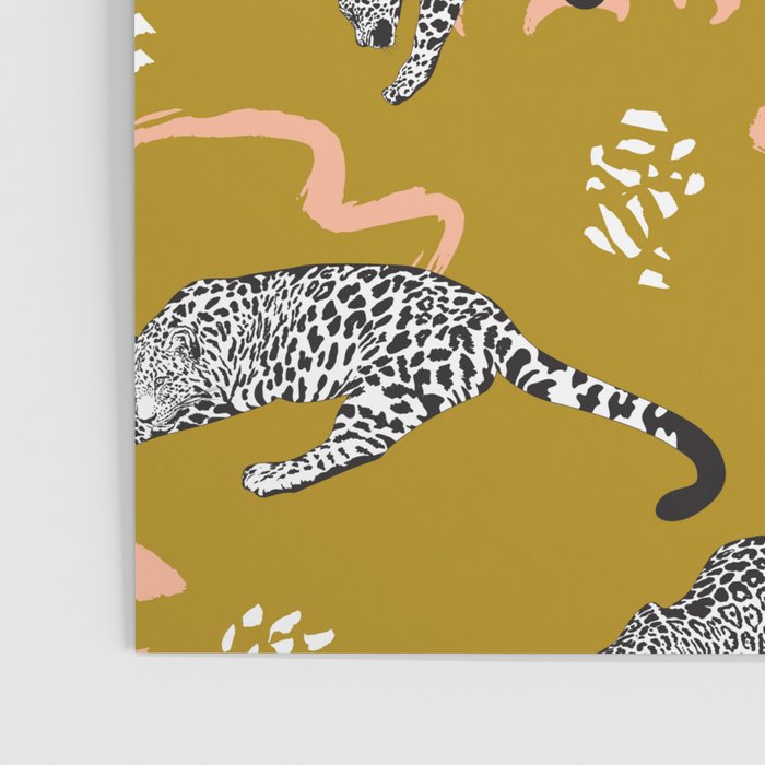 Leopards - Mustard Poster Gallery Image 3