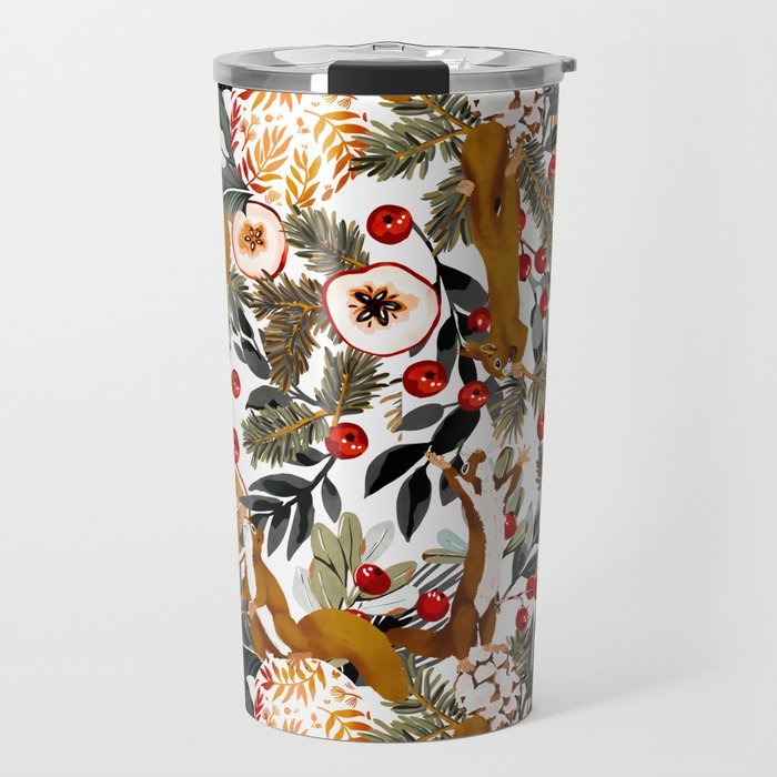 Squirrels on the Christmas tree I Travel Mug Gallery Image 1