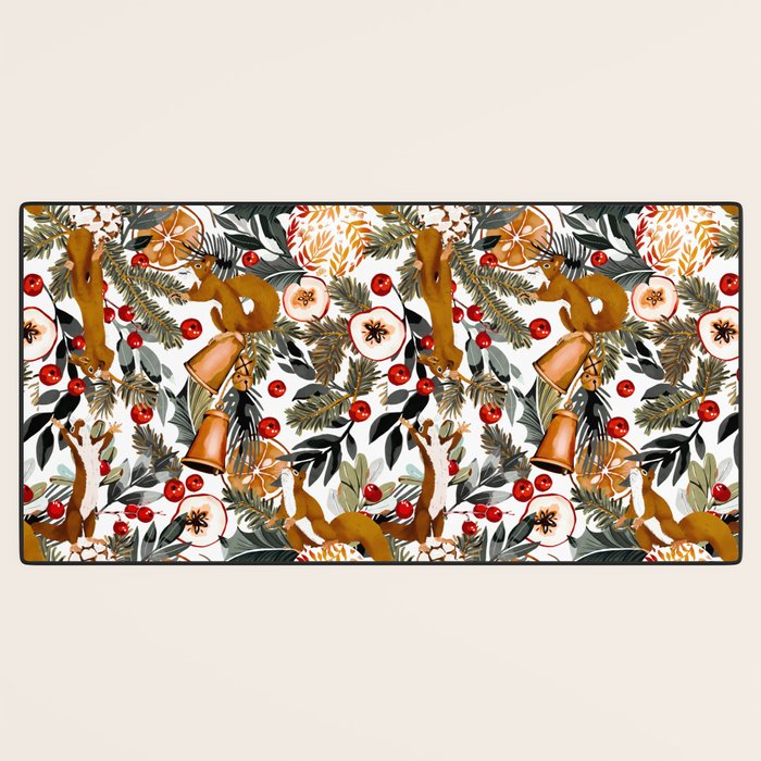 Squirrels on the Christmas tree I Desk Mat Gallery Image 3