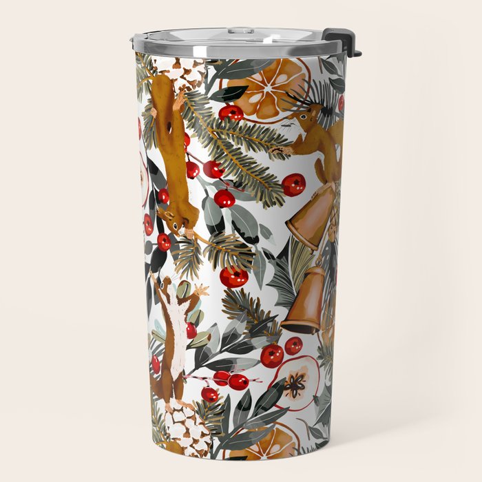 Squirrels on the Christmas tree I Travel Mug Gallery Image 2