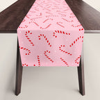 Christmas Candy Cane Pink Table Runner Gallery Image 1