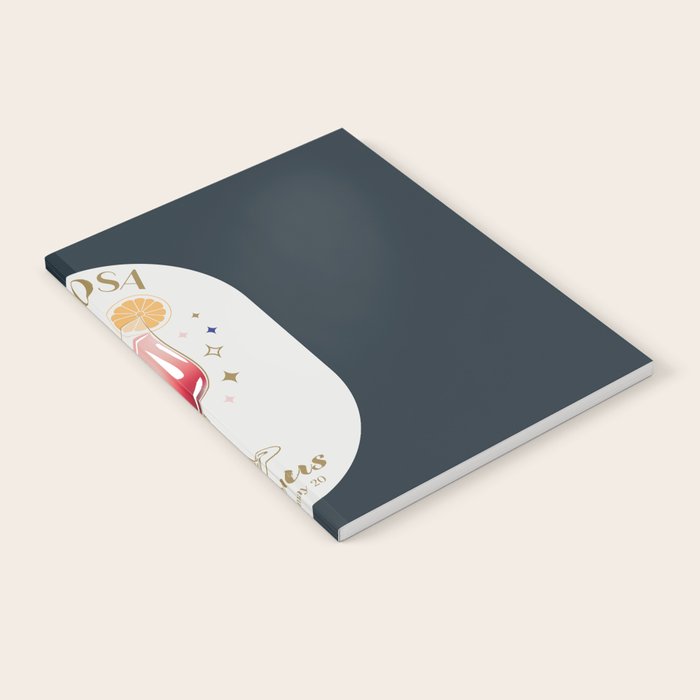 Mimosa Cocktail Zodiac Sign Notebook Gallery Image 1