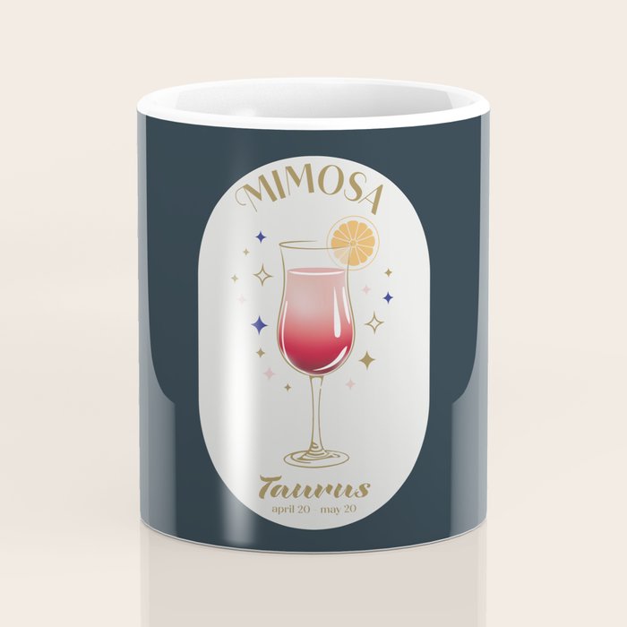 Mimosa Cocktail Zodiac Sign Coffee Mug Gallery Image 4