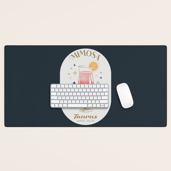 Mimosa Cocktail Zodiac Sign Desk Mat Gallery Image 1