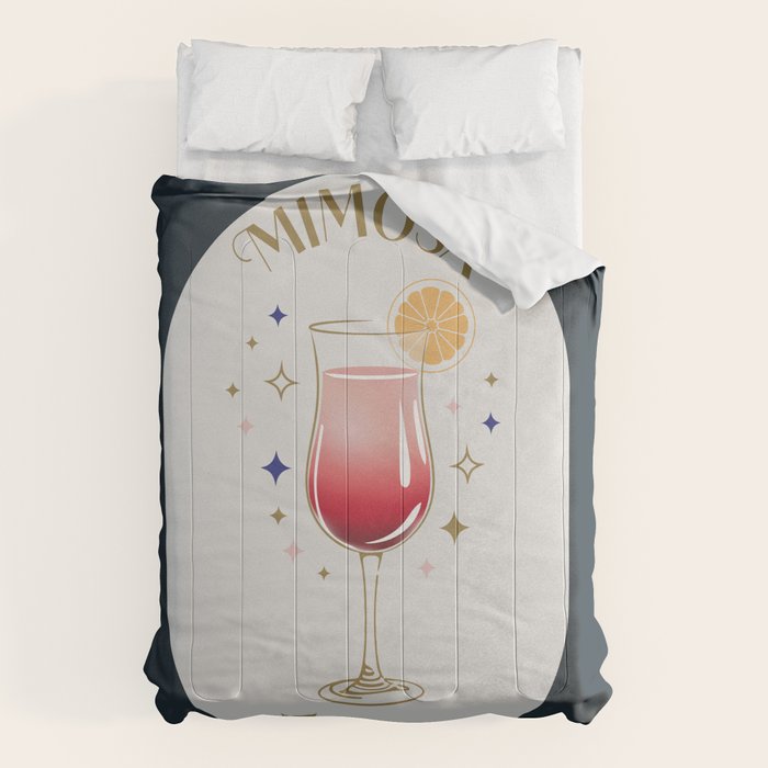 Mimosa Cocktail Zodiac Sign Comforter Gallery Image 6