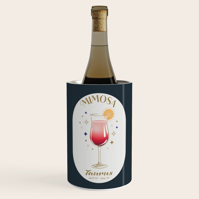 Mimosa Cocktail Zodiac Sign Wine Chiller Gallery Image 1