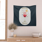 Mimosa Cocktail Zodiac Sign Wall Tapestry Gallery Image 2