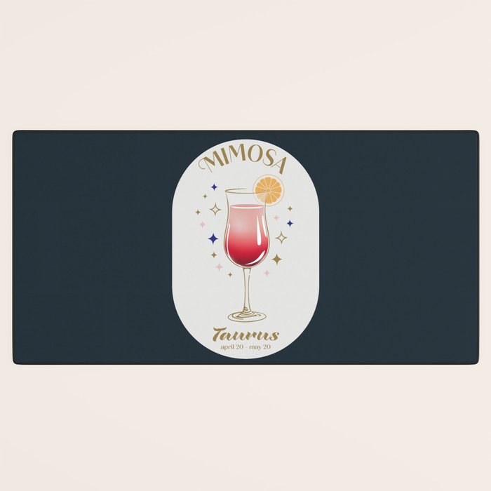 Mimosa Cocktail Zodiac Sign Desk Mat Gallery Image 3