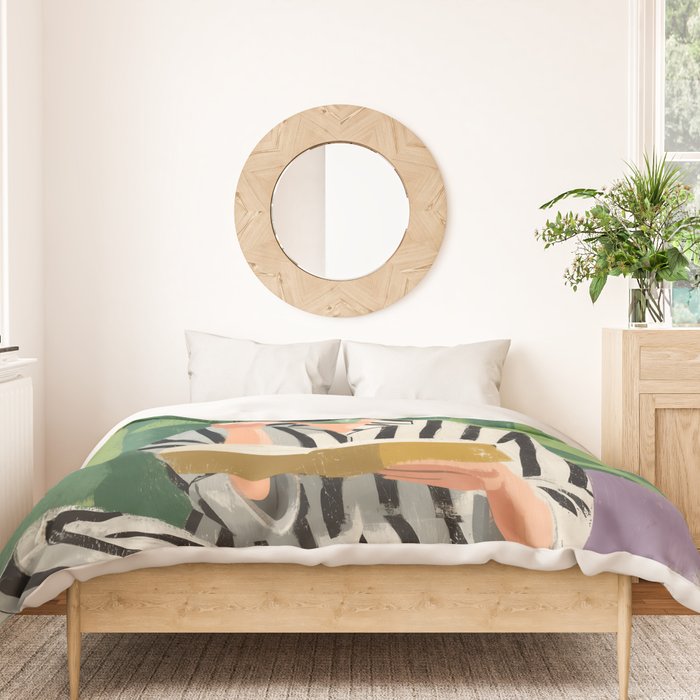 Morning Muse in Stripes Duvet Cover Gallery Image 3