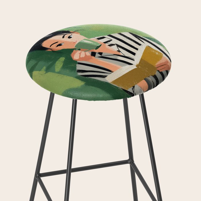 Morning Muse in Stripes Stool Gallery Image 2