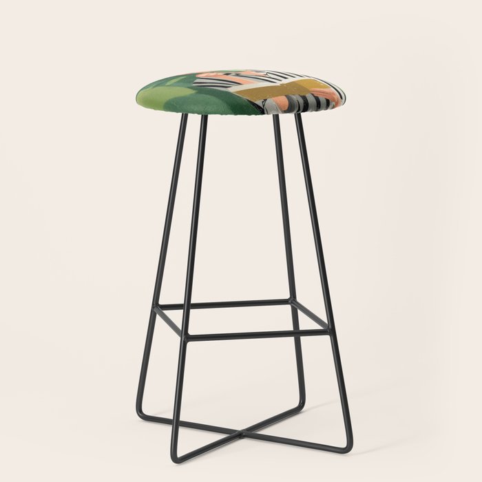 Morning Muse in Stripes Stool Gallery Image 1