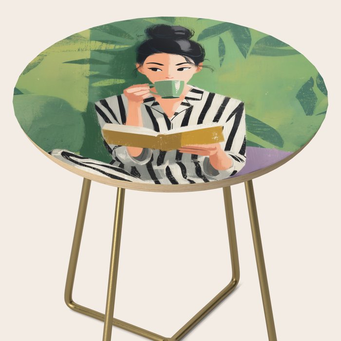 Morning Muse in Stripes Side Table Gallery Image 2