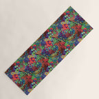 Vintage Floral Neon Yoga Mat Gallery Image 1