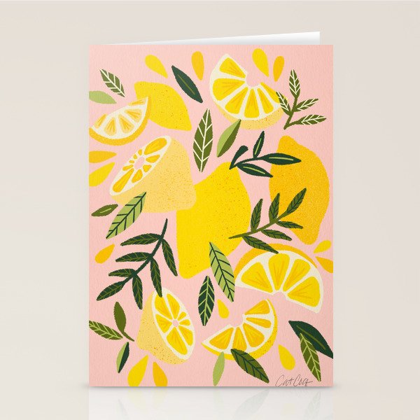 Lemon Blooms - Blush Palette Stationery Card Gallery Image 1