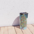 Skating retro winter snow landscape Travel Mug Gallery Image 4
