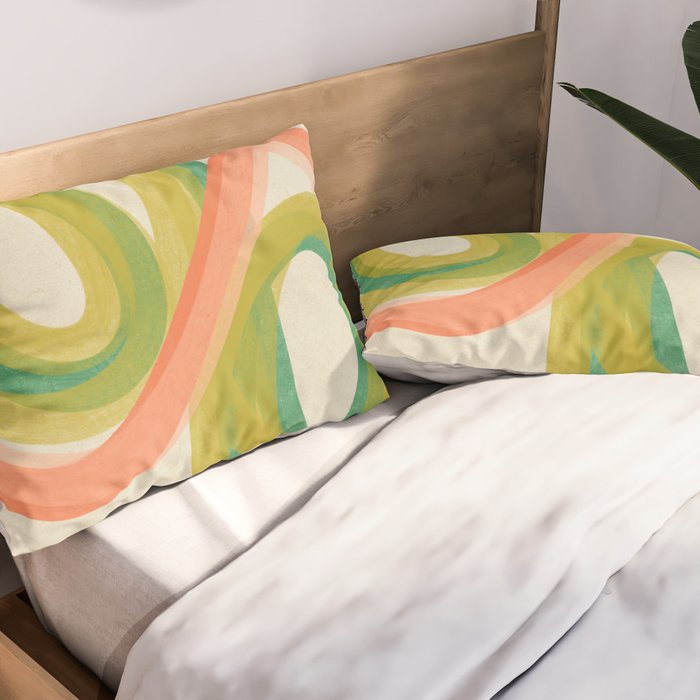 Modern Painting - Spring Abstract #1 Pillow Sham Gallery Image 2