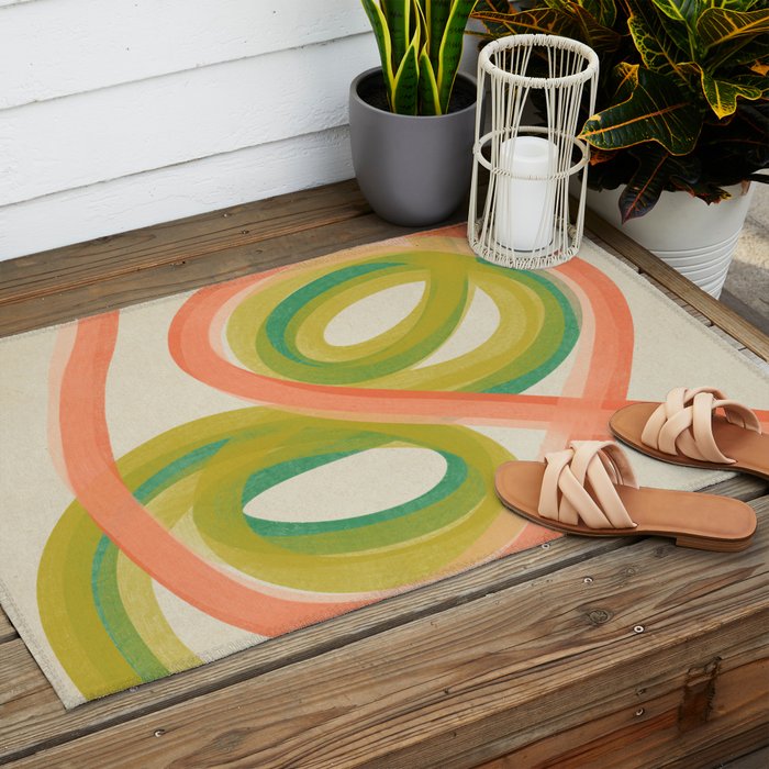 Modern Painting - Spring Abstract #1 Outdoor Rug Gallery Image 2