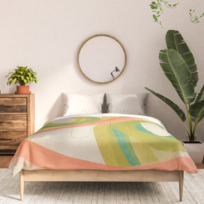 Modern Painting - Spring Abstract #1 Comforter Gallery Image 3