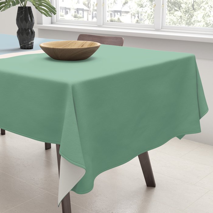 Juniper Color Block Blue and Green Tablecloth Gallery Image 3