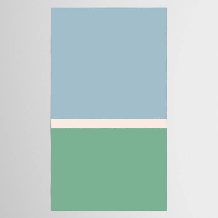 Juniper Color Block Blue and Green Tablecloth Gallery Image 2