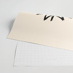 Minimalist Flower Black and Almond Cream Wrapping Paper Gallery Image 2