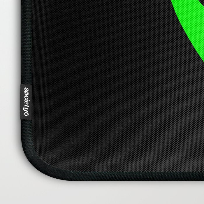 Black and Green Alien Head Shape Laptop Sleeve Gallery Image 3