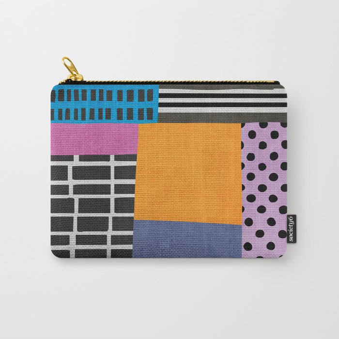 Modern Multicolor Patchwork Design Carry All Pouch Gallery Image 1