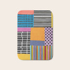 Modern Multicolor Patchwork Design Bath Mat Gallery Image 1